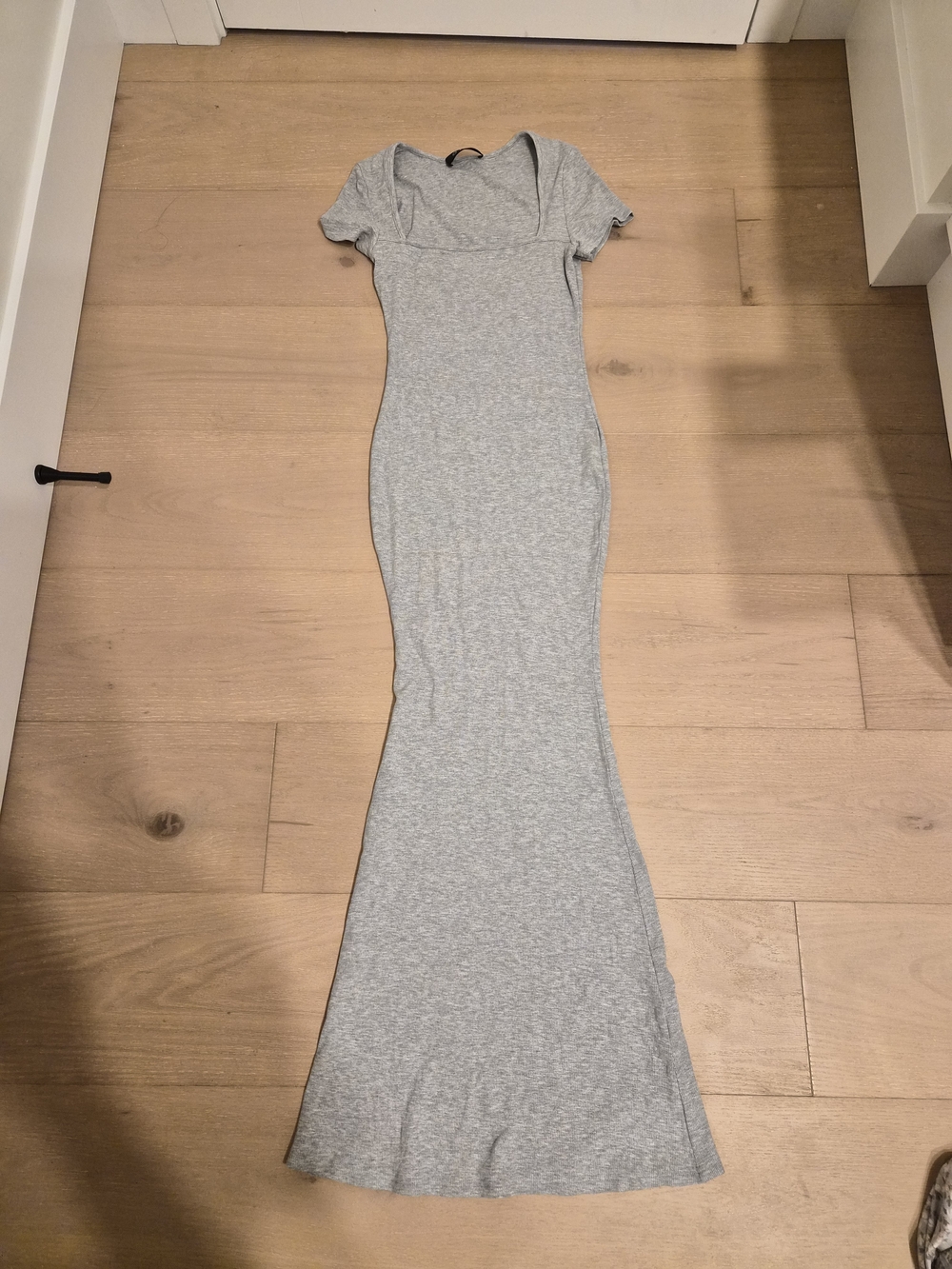 Gray Trumpet Maxi Dress